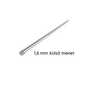 316L Orvosi Acél Külső Menetes Piercing Tű - 1,2 mm