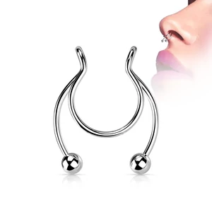 Ezüst Színű 316L Orvosi Acél Ál Septum Piercing