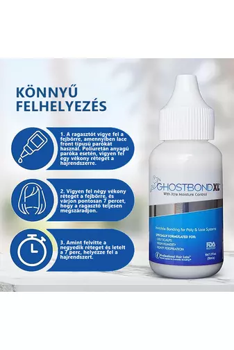 Kép 5/5 - GhostBond XL vízbázisú folyékony paróka ragasztó - 38 ml