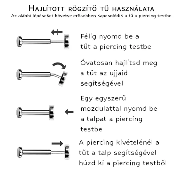 Ezüst Színű Kör Alakú Titánium Egyenesszárú Labret Piercing